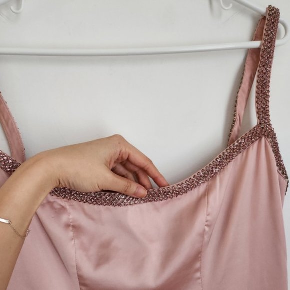 House of CB Camilla Pink Satin Dress As seen on Cassie in Euphoria Medium - Picture 8 of 14